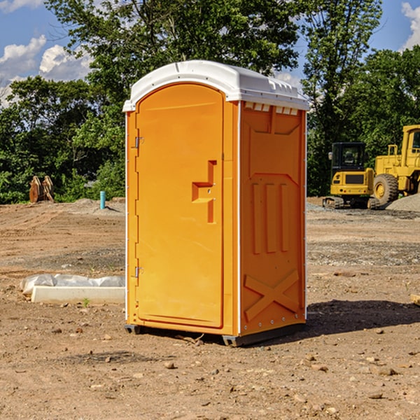 how often are the porta potties cleaned and serviced during a rental period in De Kalb